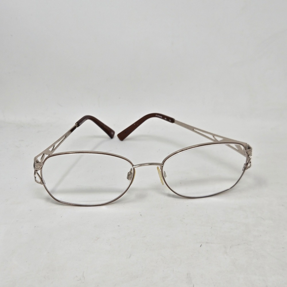Sophia Loren M211 Zyloware Eyeglasses Frames Gold Brown Filigree 55-17-135